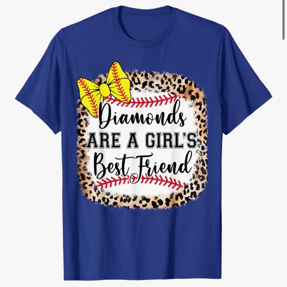 Diamonds Are A Girls Best Friend Softball/Baseball TShirt